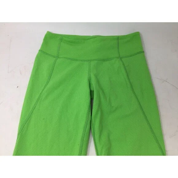 Lululemon Green Gather & Crow Crop Athletic Capri Leggings Size 4 - Picture 7 of 9